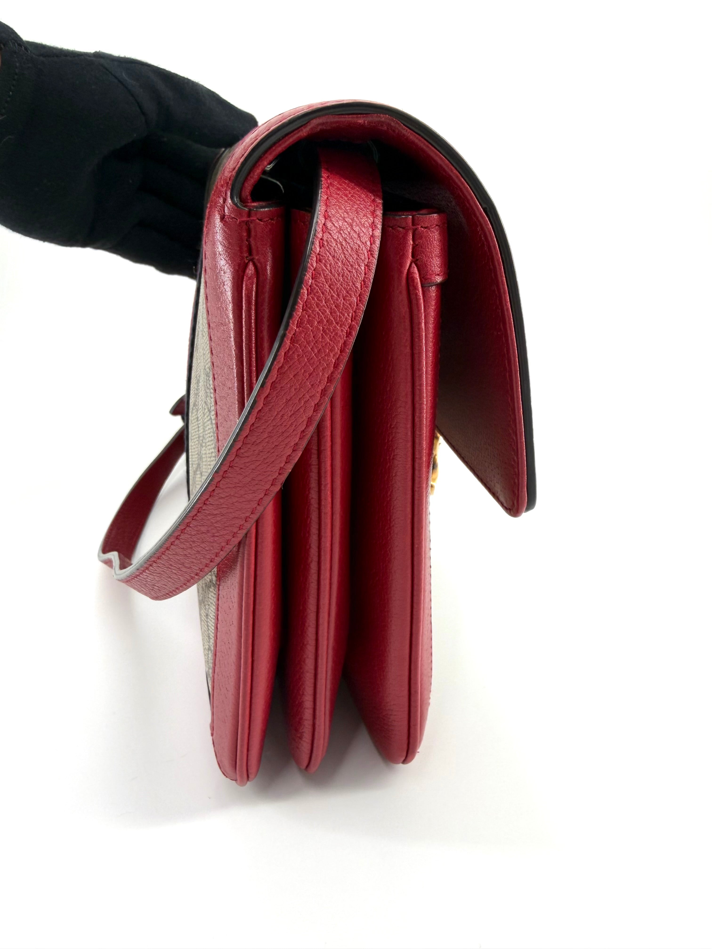 Gucci GG Supreme Queen Margaret Canvas Leather Shoulder Bag