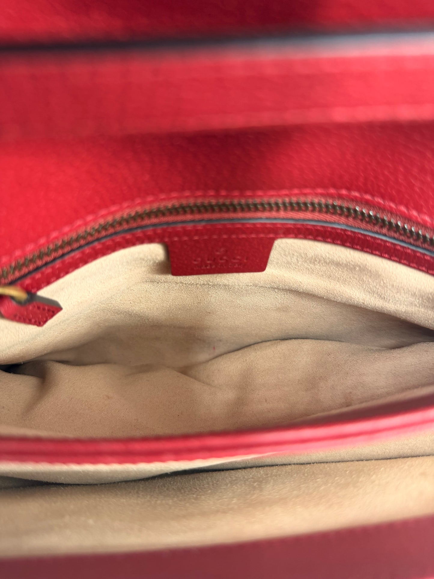 Gucci GG Supreme Queen Margaret Canvas Leather Shoulder Bag