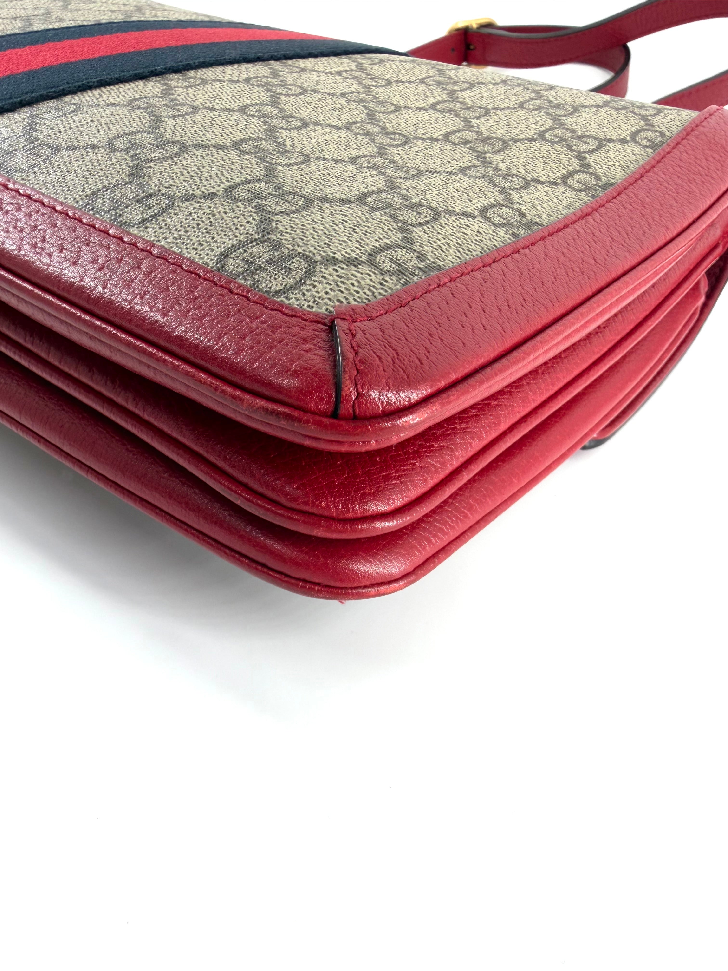 Gucci GG Supreme Queen Margaret Canvas Leather Shoulder Bag