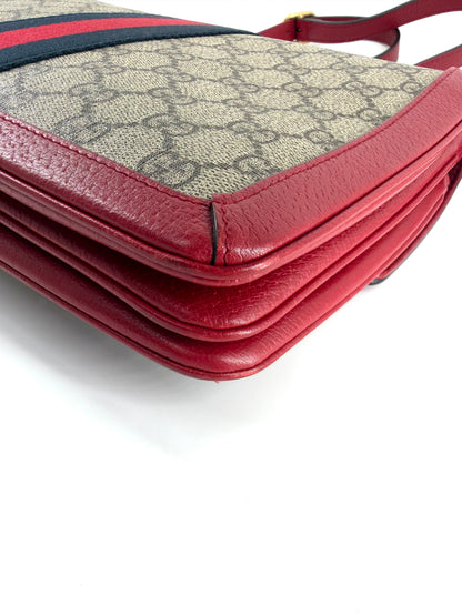 Gucci GG Supreme Queen Margaret Canvas Leather Shoulder Bag