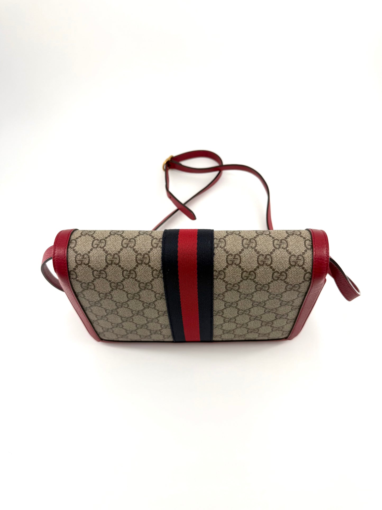 Gucci GG Supreme Queen Margaret Canvas Leather Shoulder Bag