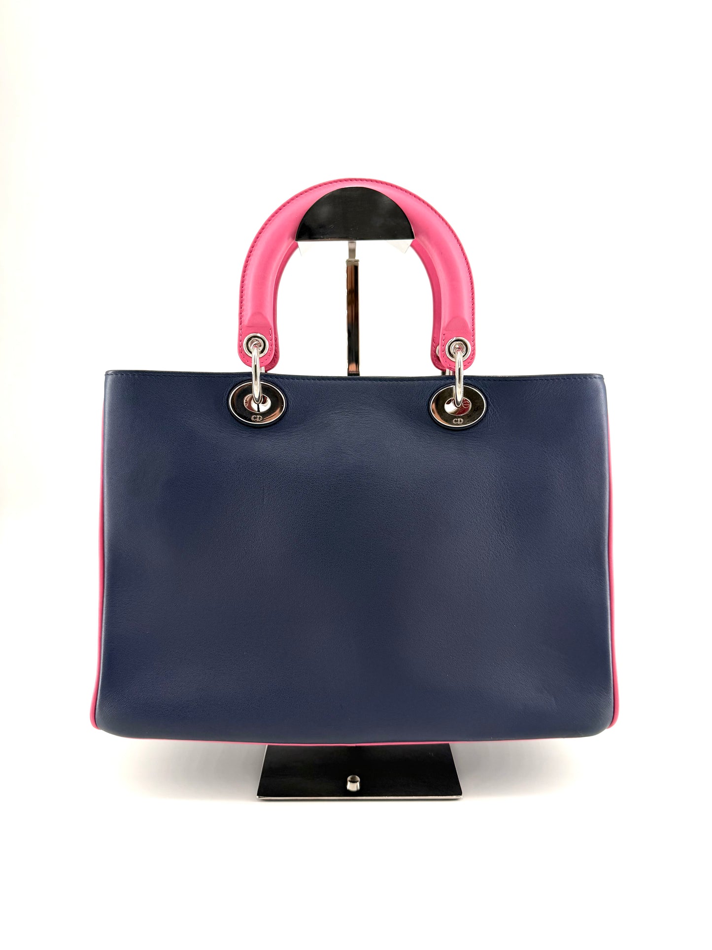 Christian Dior Diorissimo Tri-color Calfskin Medium Crossbody Tote
