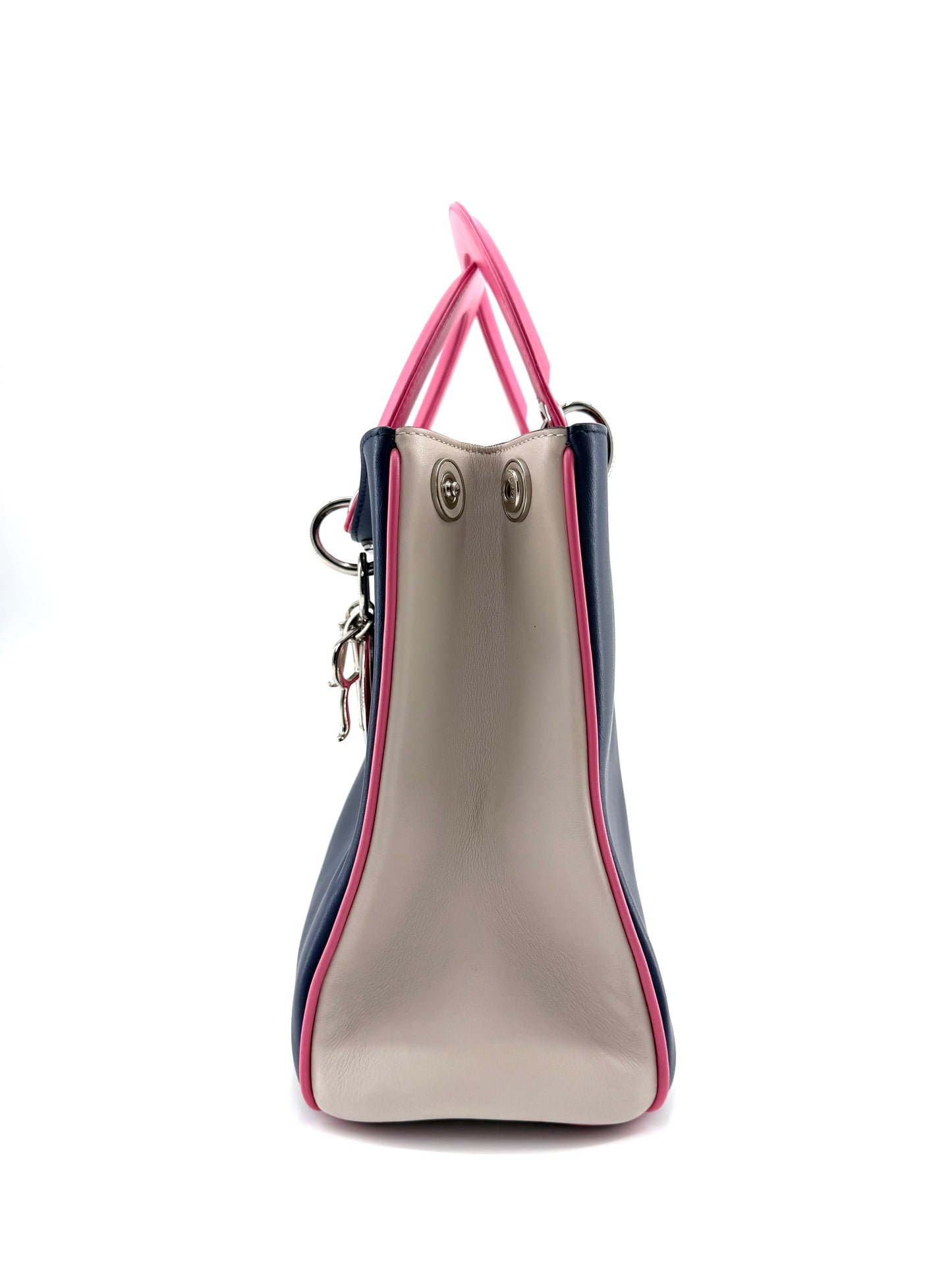 Christian Dior Diorissimo Tri-color Calfskin Medium Crossbody Tote