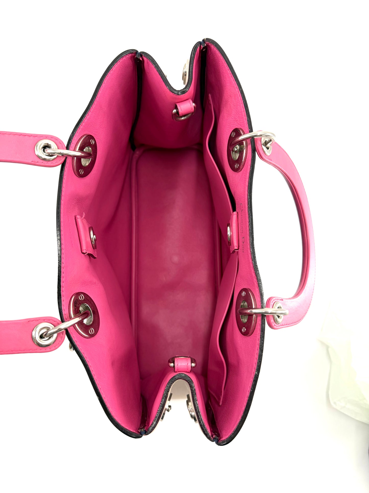 Christian Dior Diorissimo Tri-color Calfskin Medium Crossbody Tote