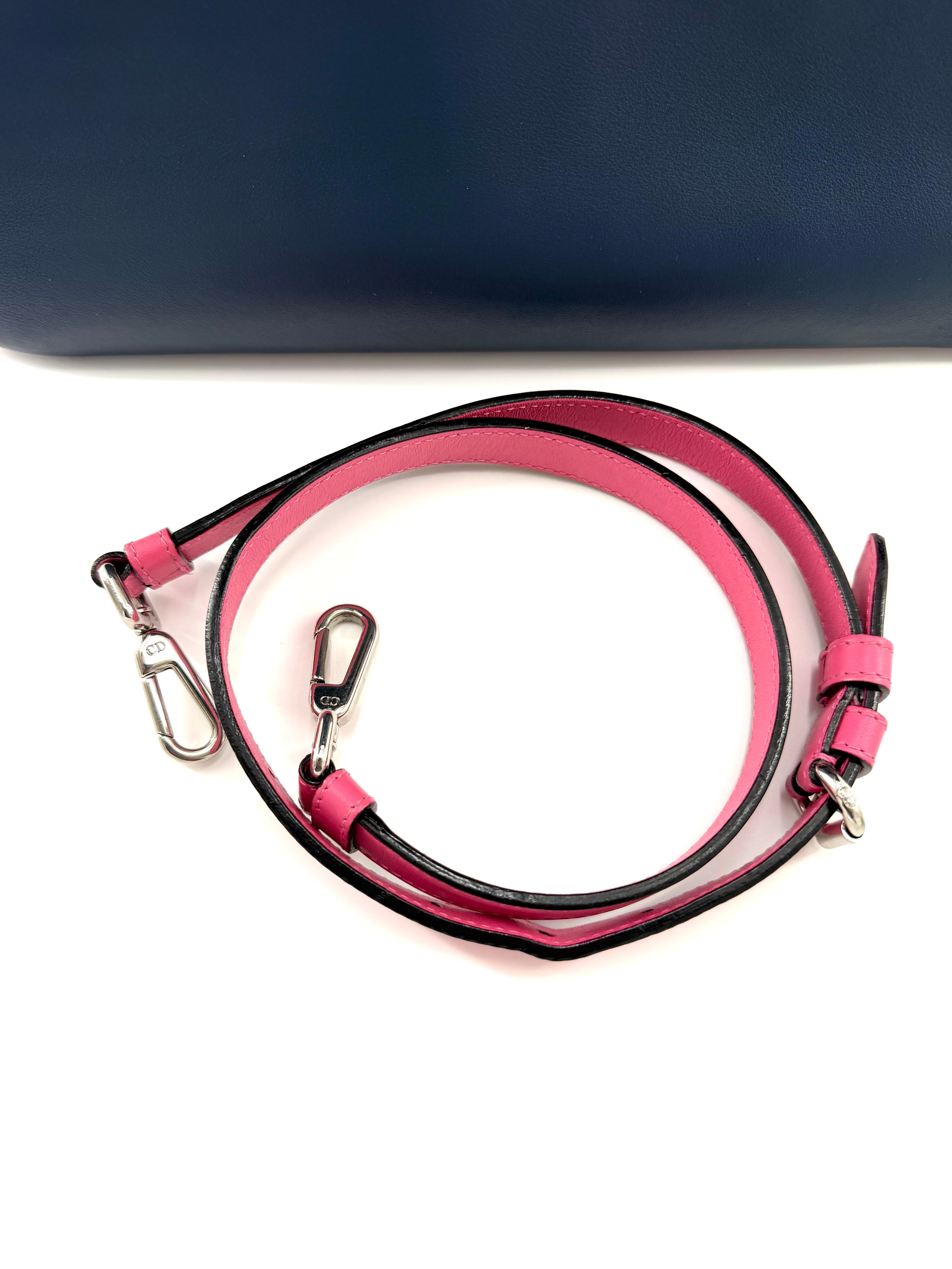 Christian Dior Diorissimo Tri-color Calfskin Medium Crossbody Tote