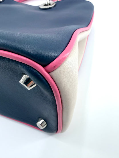 Christian Dior Diorissimo Tri-color Calfskin Medium Crossbody Tote