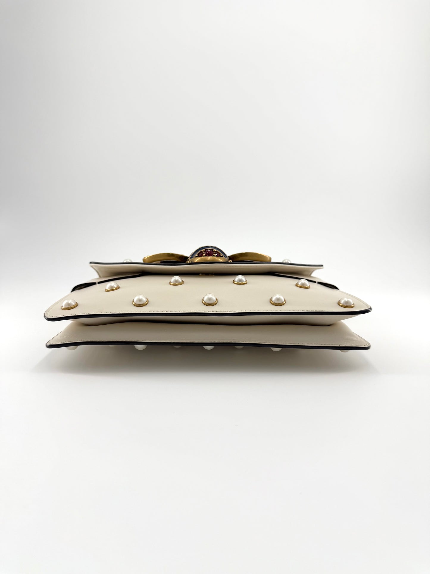 Gucci Broadway Pearl Bee Leather Crossbody bag