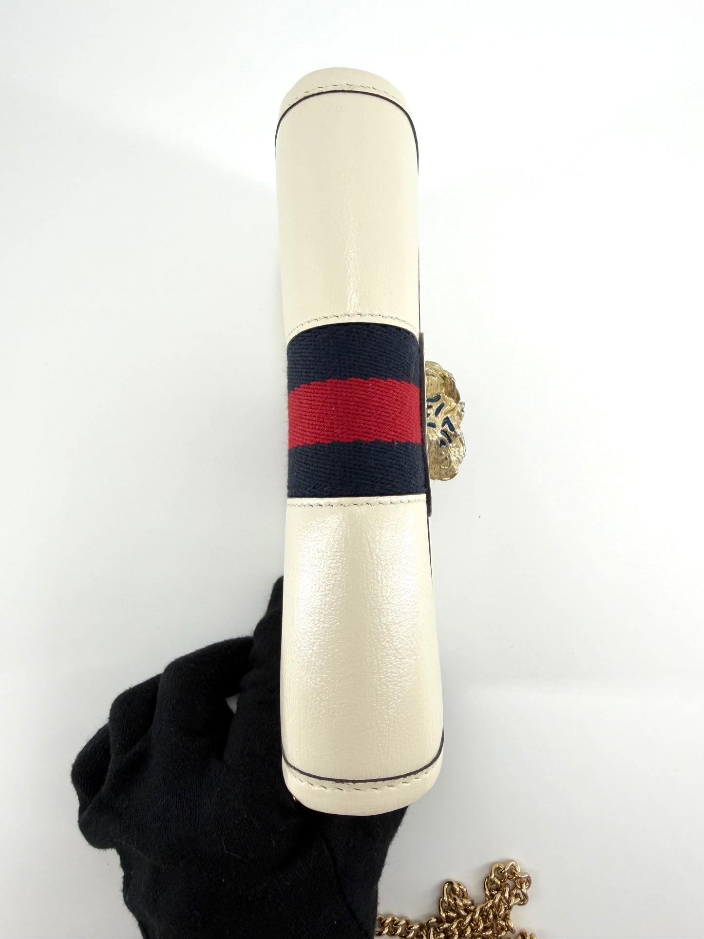 Gucci Rajah Tiger Leather Clutch Crossbody Mini Bag