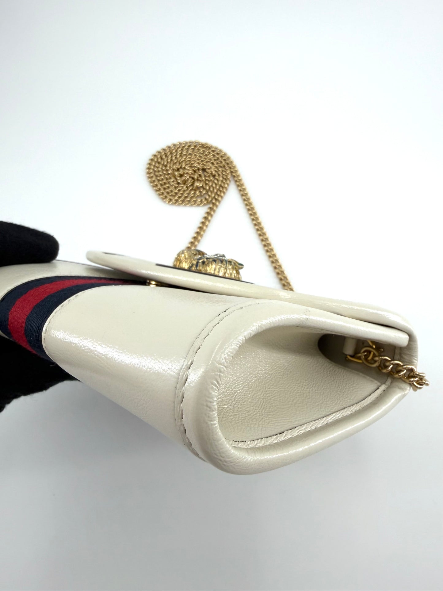 Gucci Rajah Tiger Leather Clutch Crossbody Mini Bag