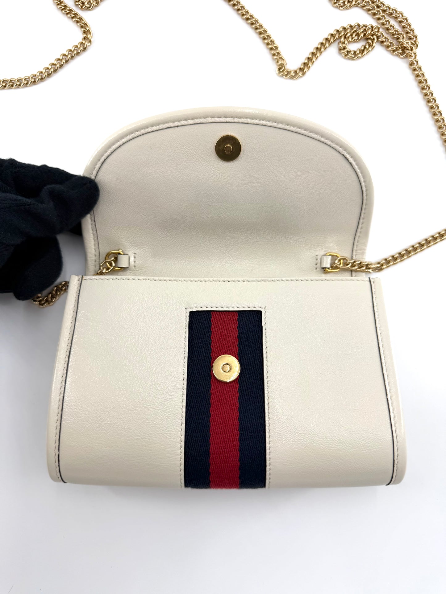 Gucci Rajah Tiger Leather Clutch Crossbody Mini Bag