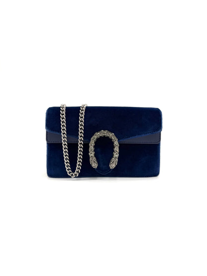 Gucci Crystal Dionysus Velvet Crossbody Bag