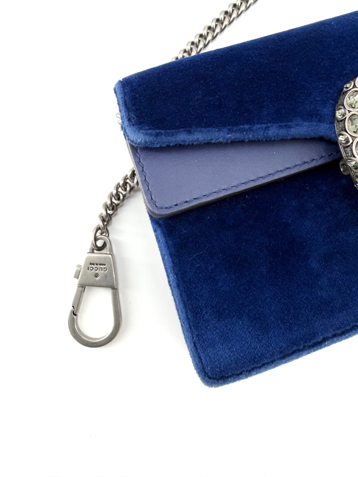 Gucci Crystal Dionysus Velvet Crossbody Bag