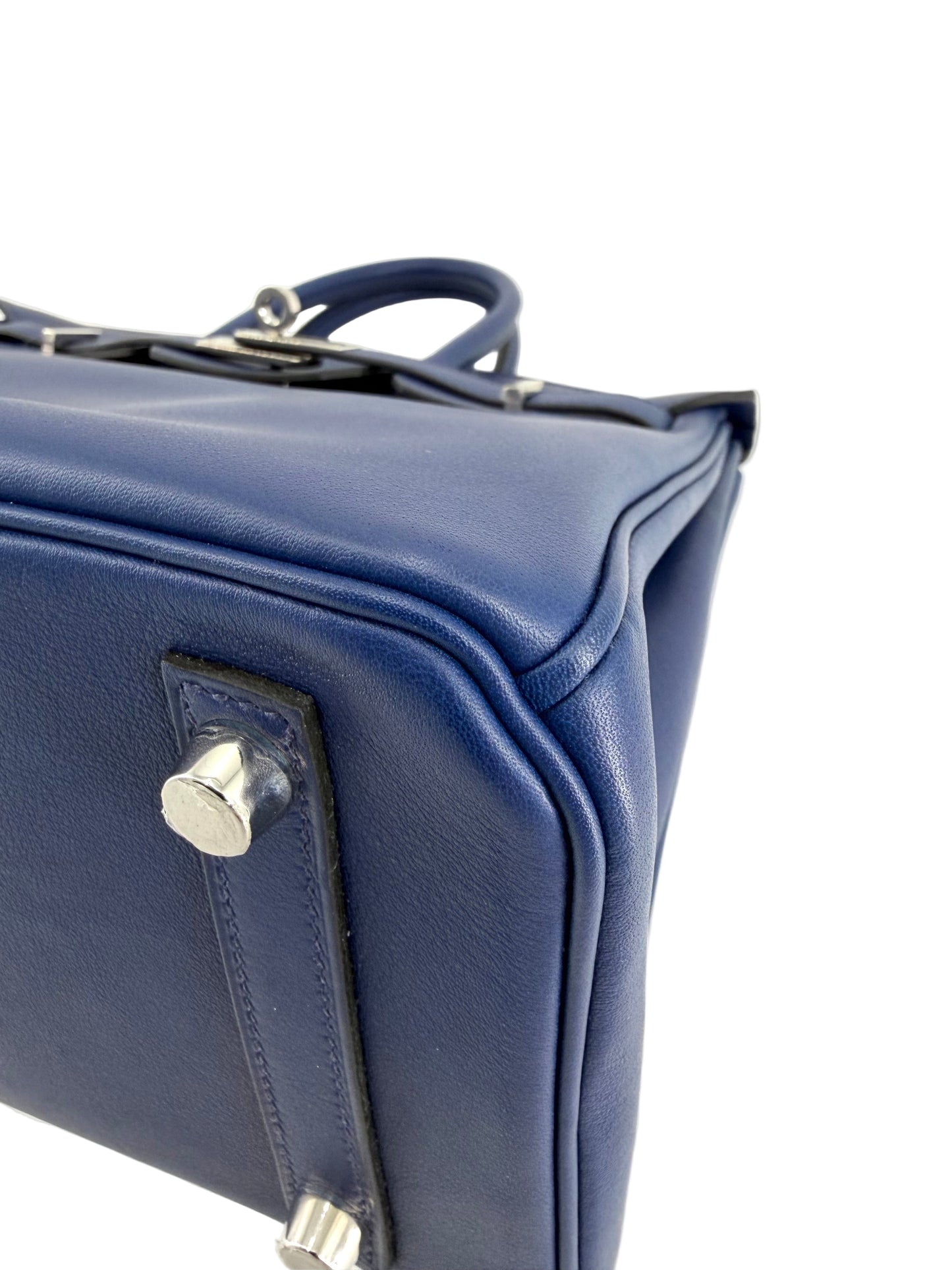 Hermes Birkin 25 Bleu Electrique Swift Leather PHW