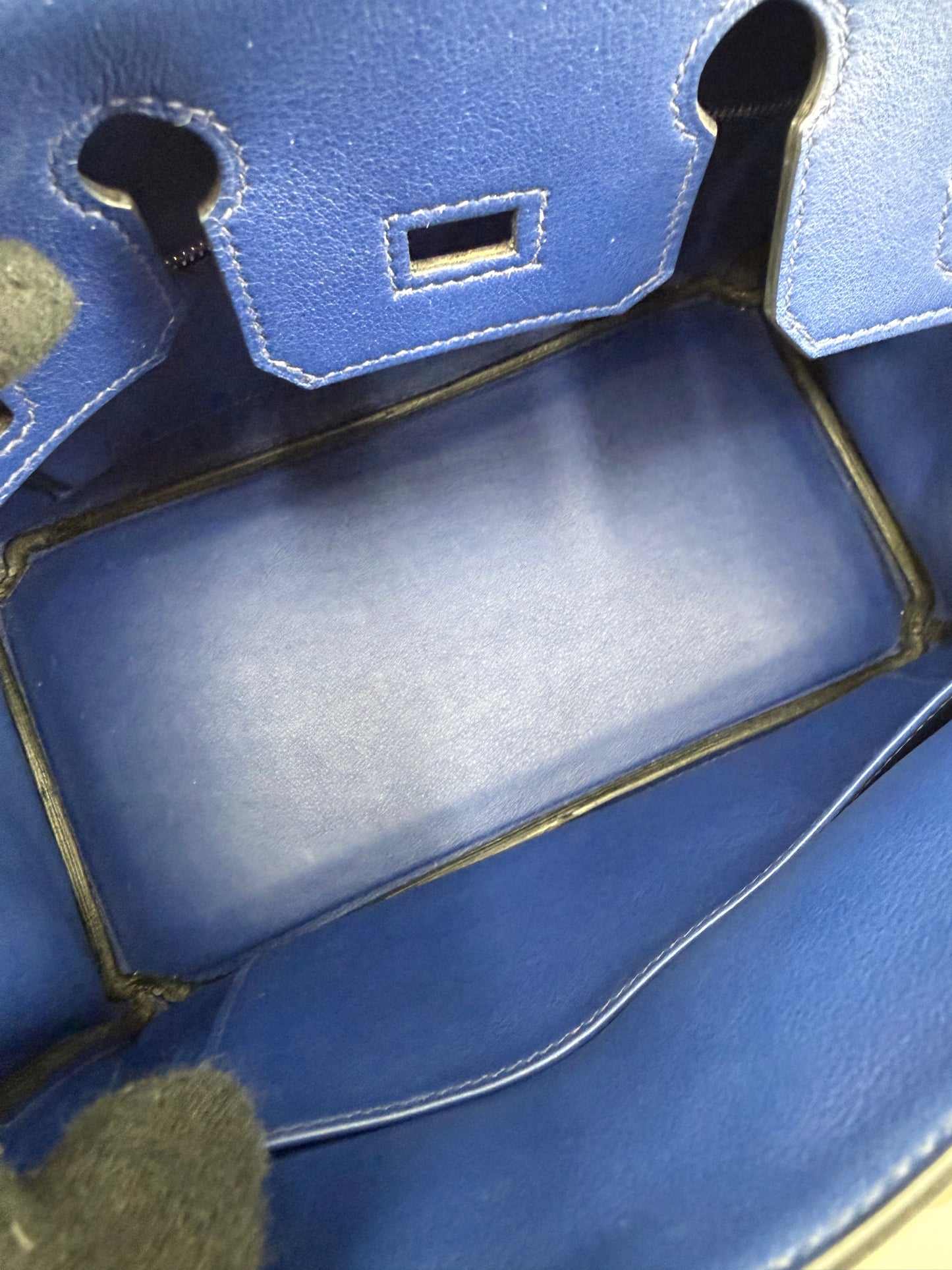 Hermes Birkin 25 Bleu Electrique Swift Leather PHW