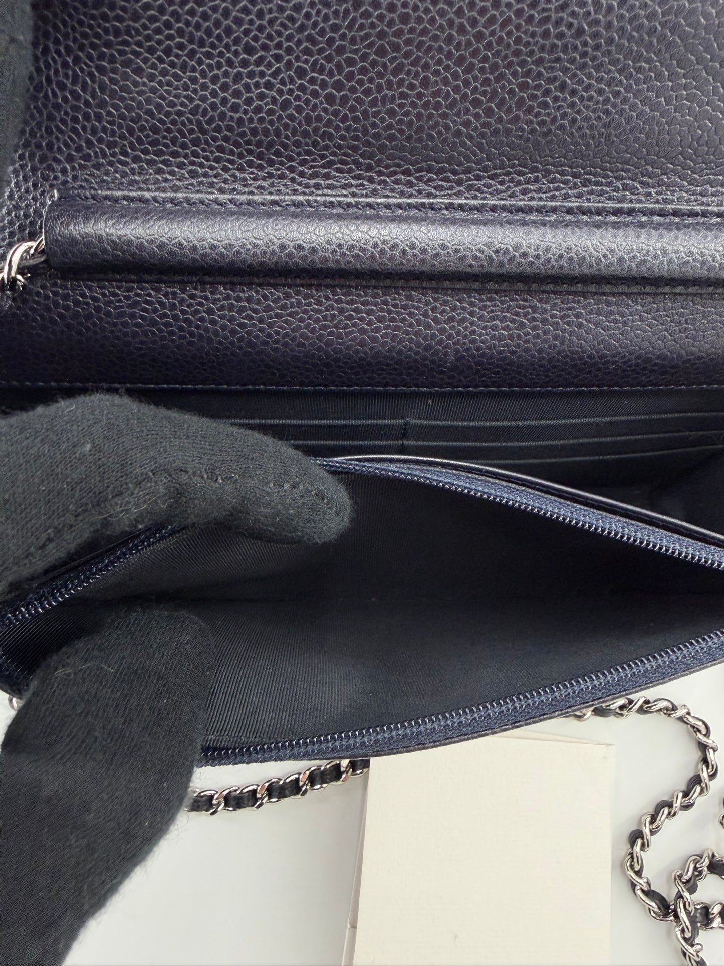 Chanel Caviar Crossbody Wallet on Chain