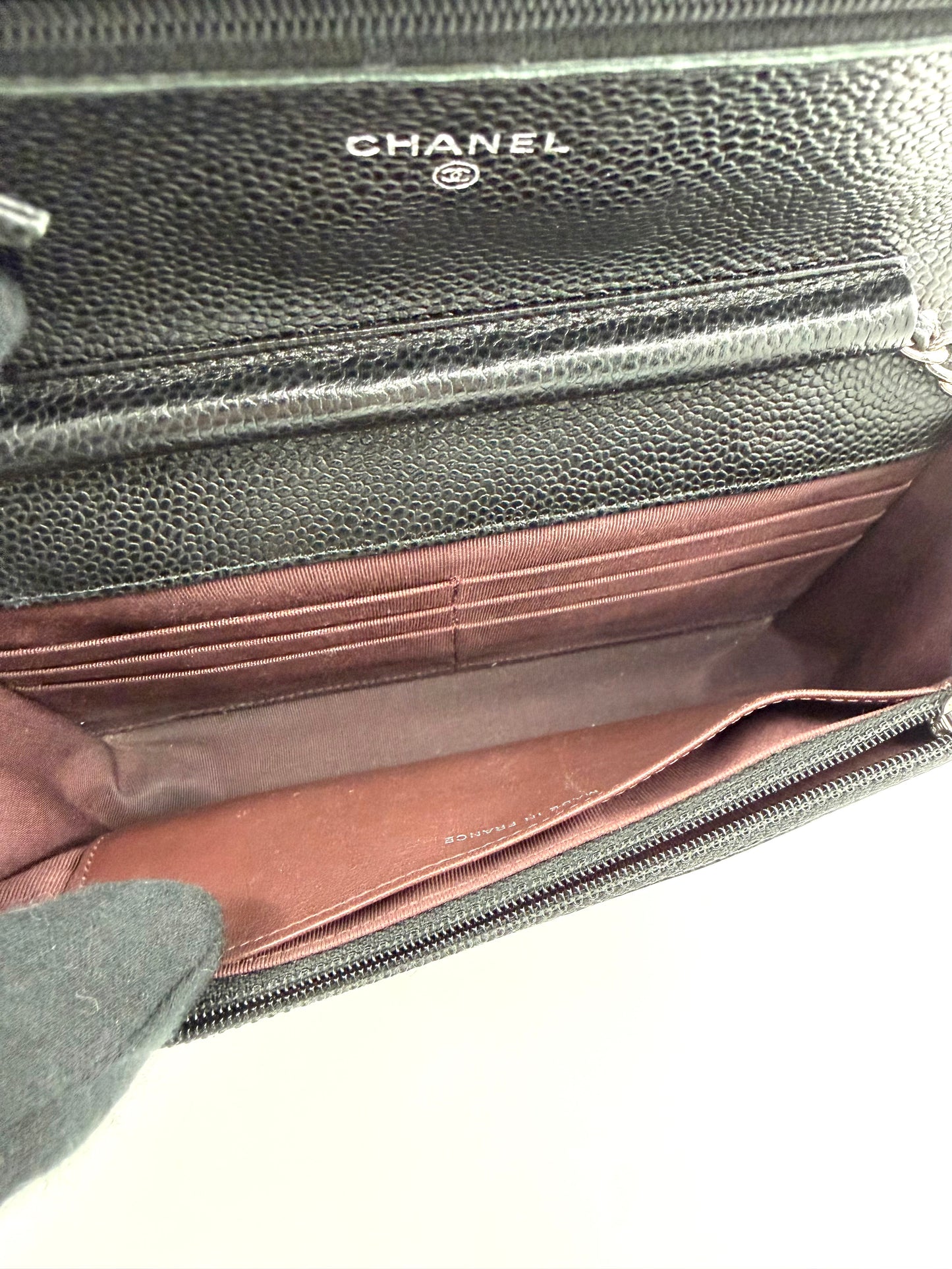 Chanel Caviar Crossbody Wallet on Chain