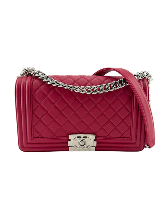 Chanel Boy Lambskin Medium Shoulder Bag