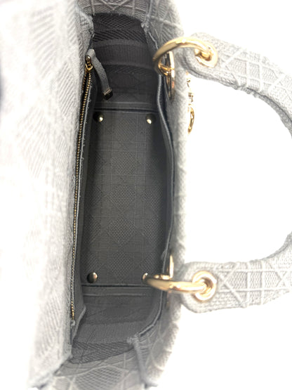 Pre-Owned Christian Dior Lady Gray D-lite Crossbody Bag