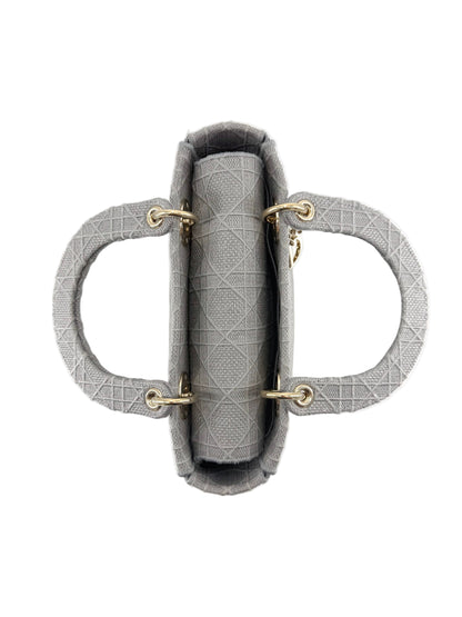 Pre-Owned Christian Dior Lady Gray D-lite Crossbody Bag