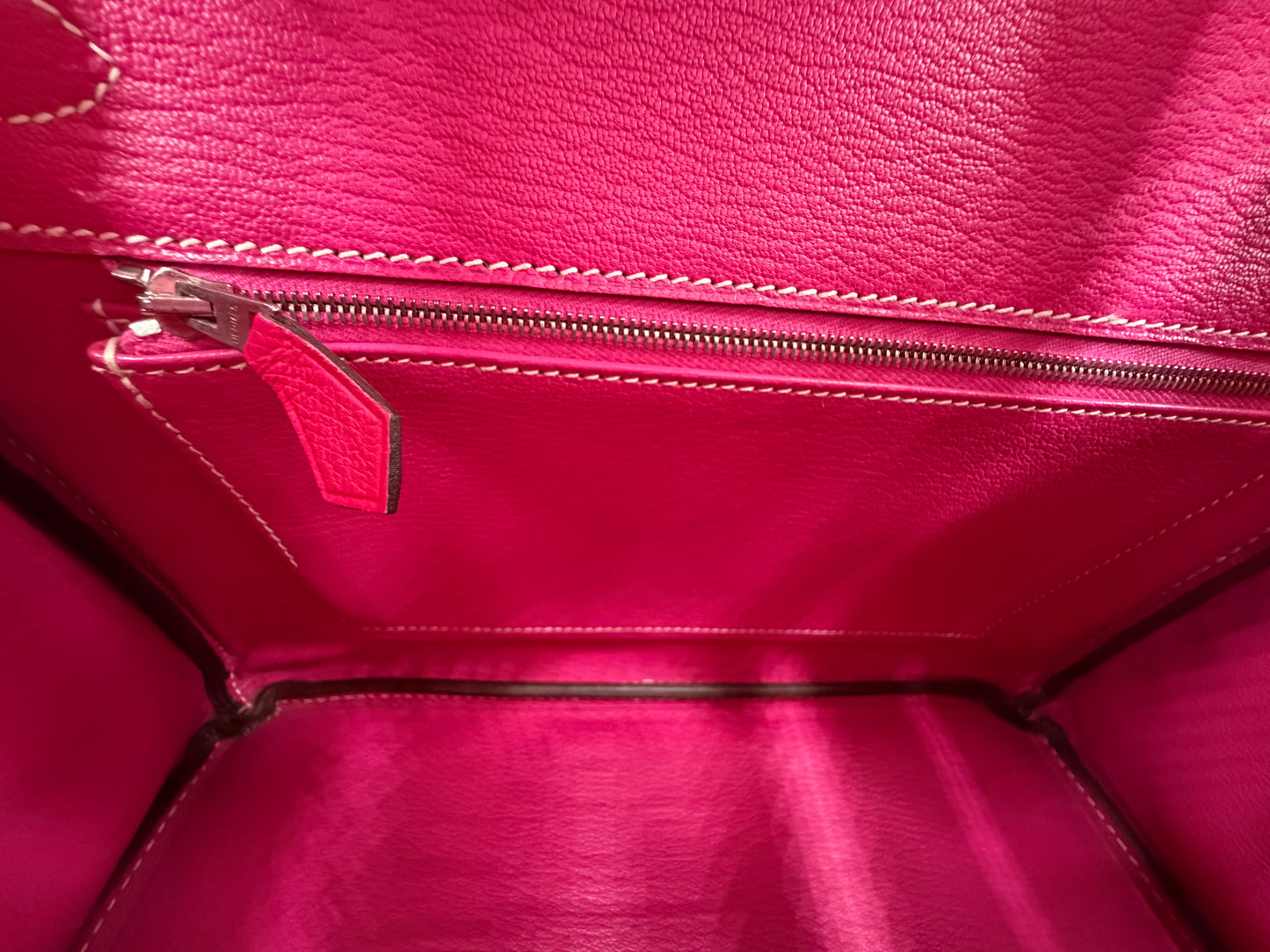 Pre-Owned Hermes Birkin 30 Epsom Rose Tyrien with Palladium Hardware
