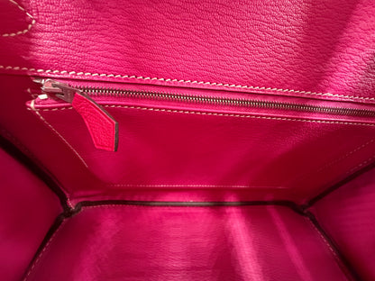 Pre-Owned Hermes Birkin 30 Epsom Rose Tyrien with Palladium Hardware