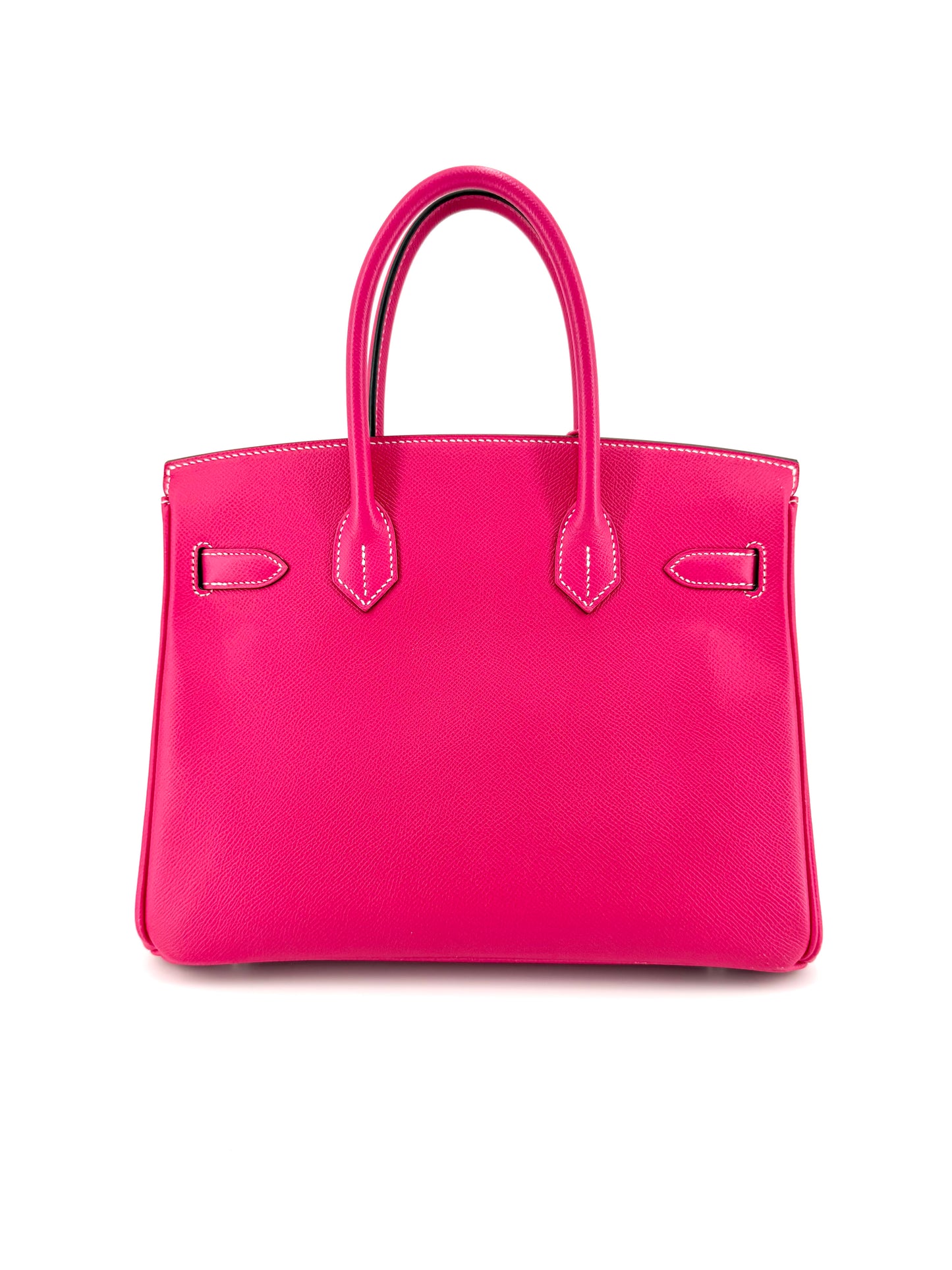 Pre-Owned Hermes Birkin 30 Epsom Rose Tyrien with Palladium Hardware