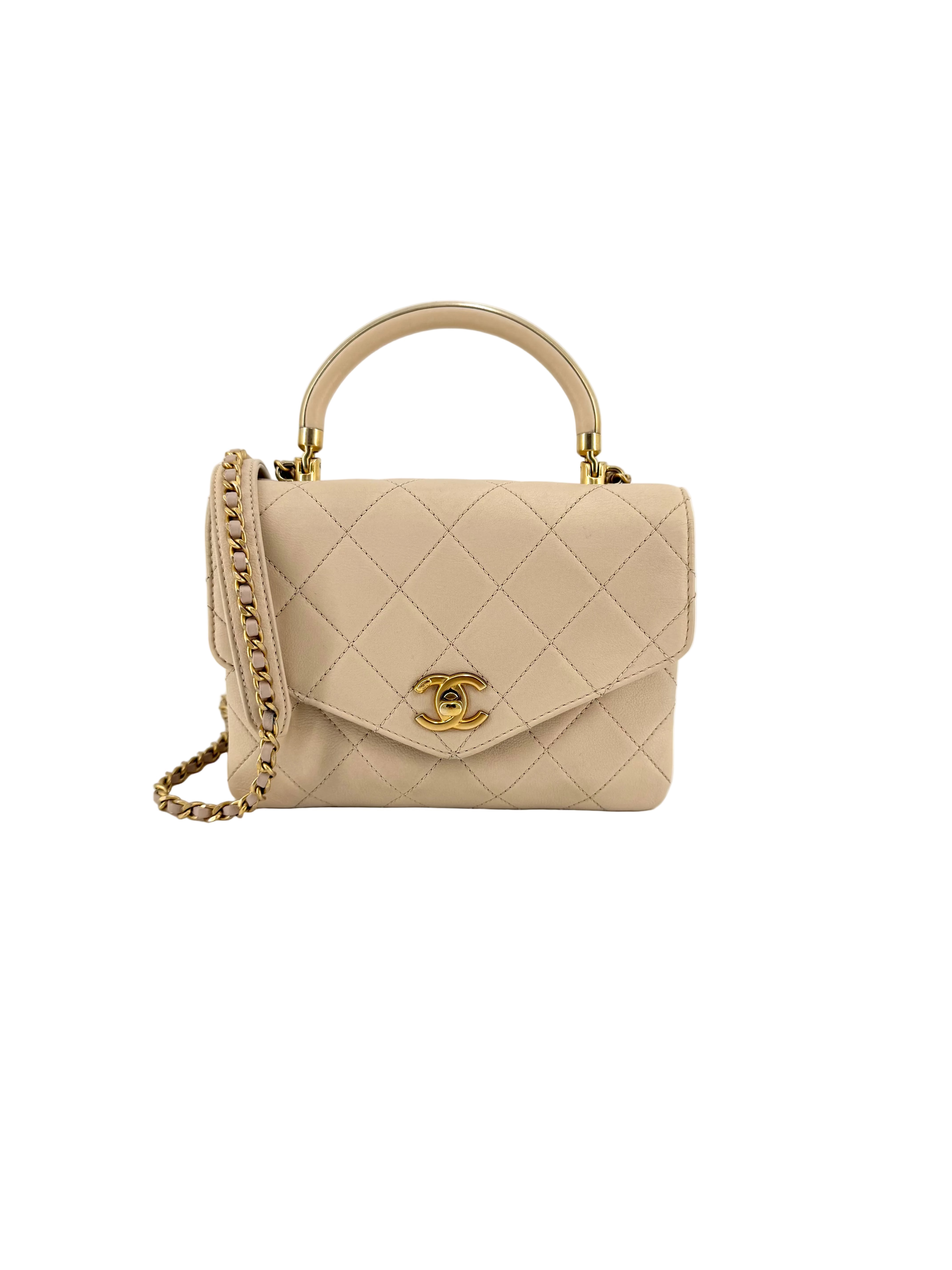 Pre-Owned Chanel Top Handle Envelope Crossbody Bag