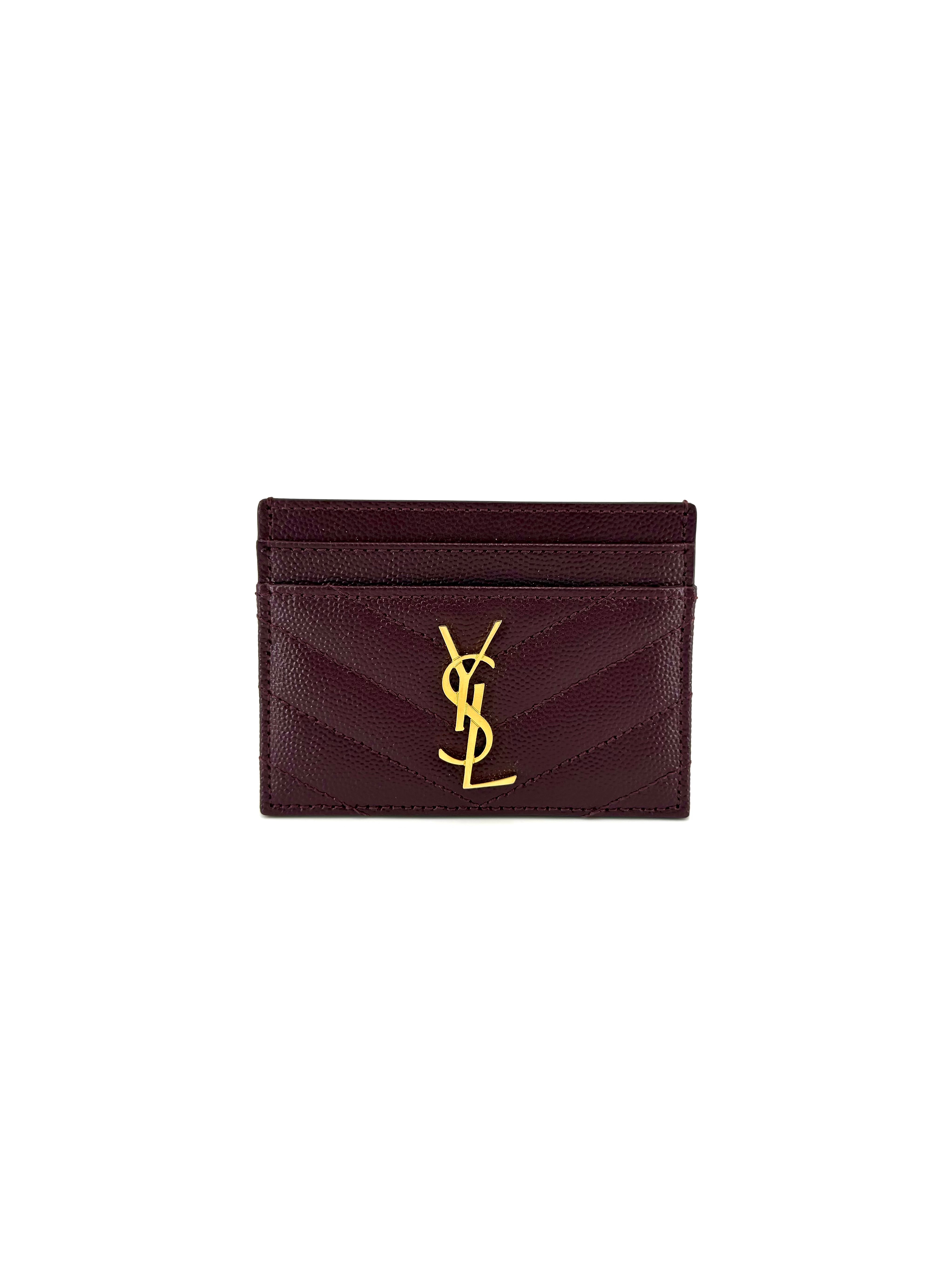 Pre-Owned Saint Laurent Cassandre Chevron Card Case