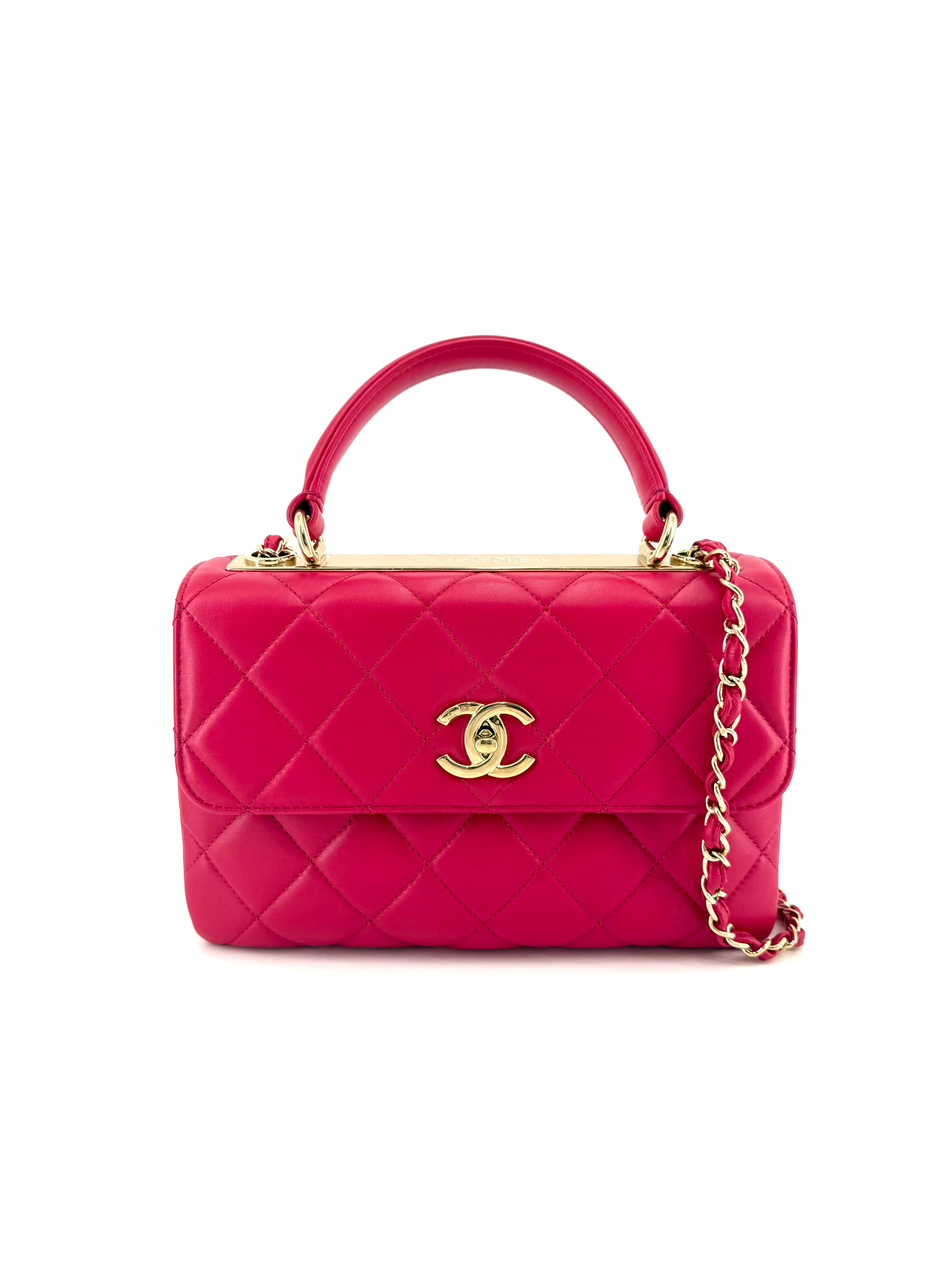 Pre-Owned Chanel Trendy Quilted Lambskin Flap with Shoulder Strap