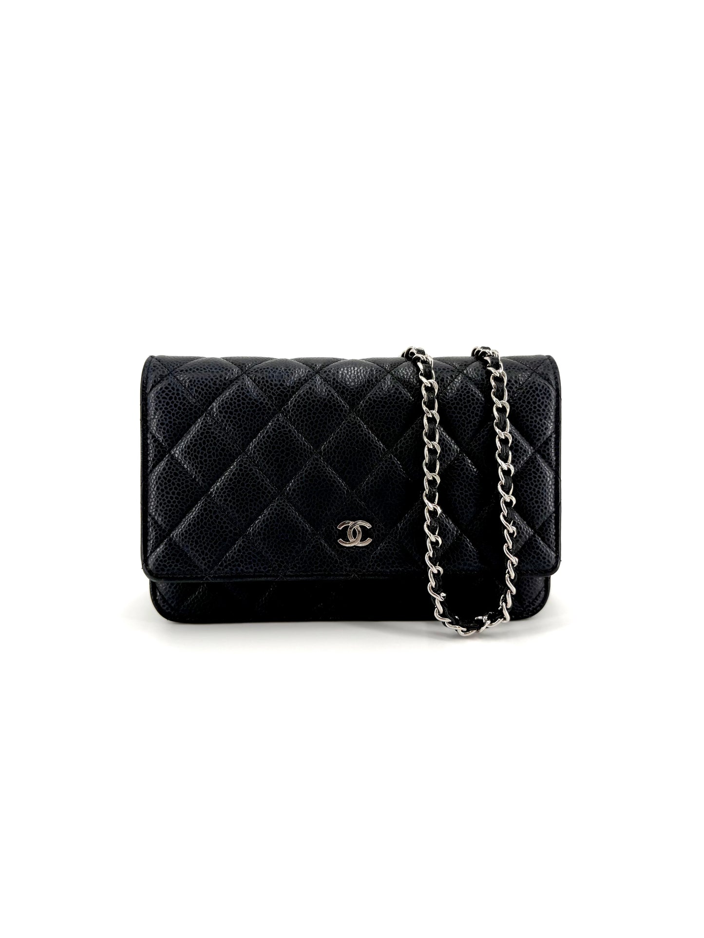 Pre-Owned Chanel Quilted Caviar (WOC) Wallet on Chain