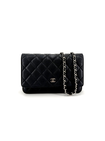 Pre-Owned Chanel Quilted Caviar (WOC) Wallet on Chain