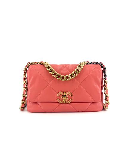 Pre-Owned Chanel 19 Medium Quilted Leather Crossbody Bag