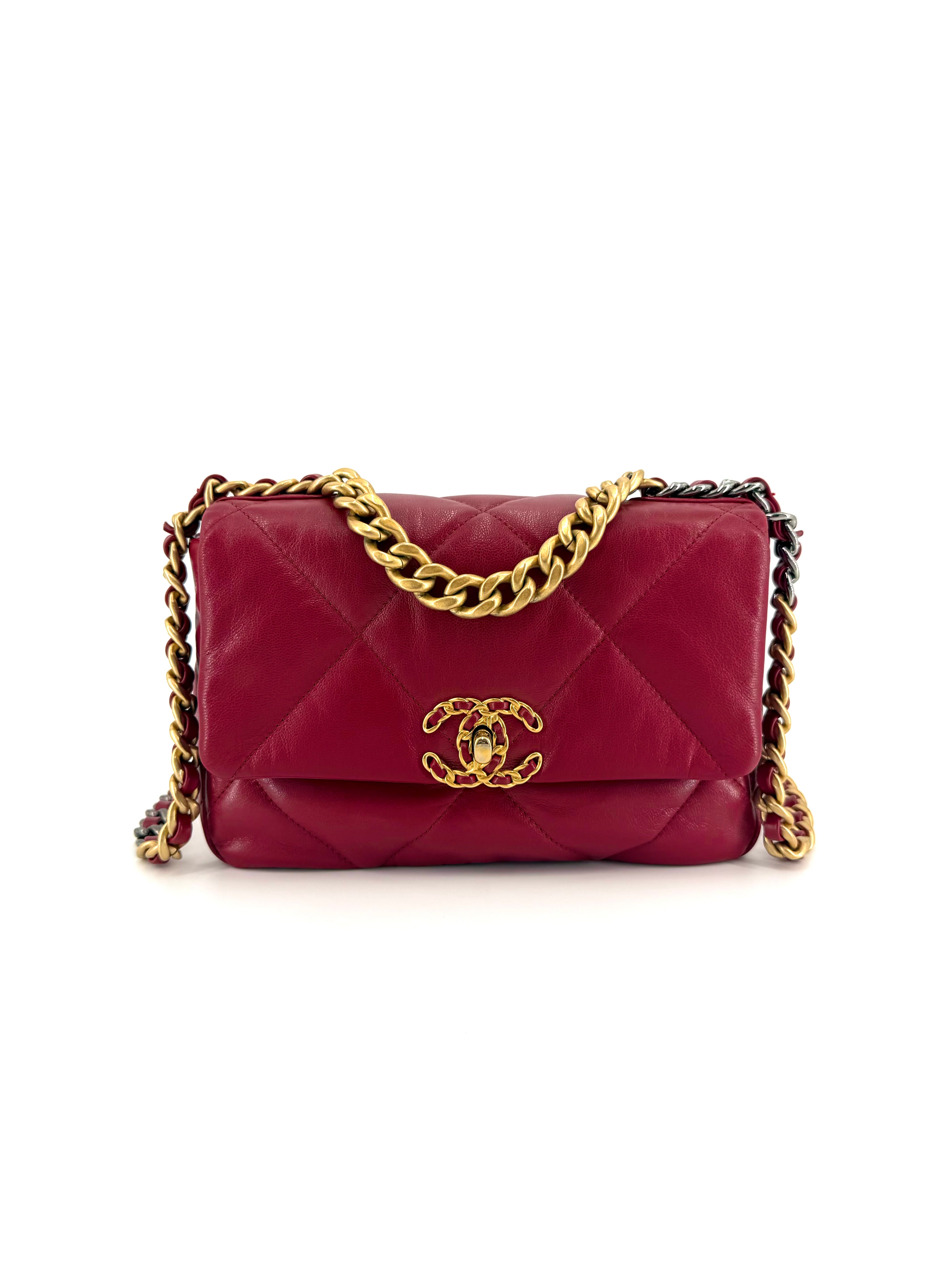 Pre-Owned Chanel 19 Medium Quilted Leather Crossbody Bag