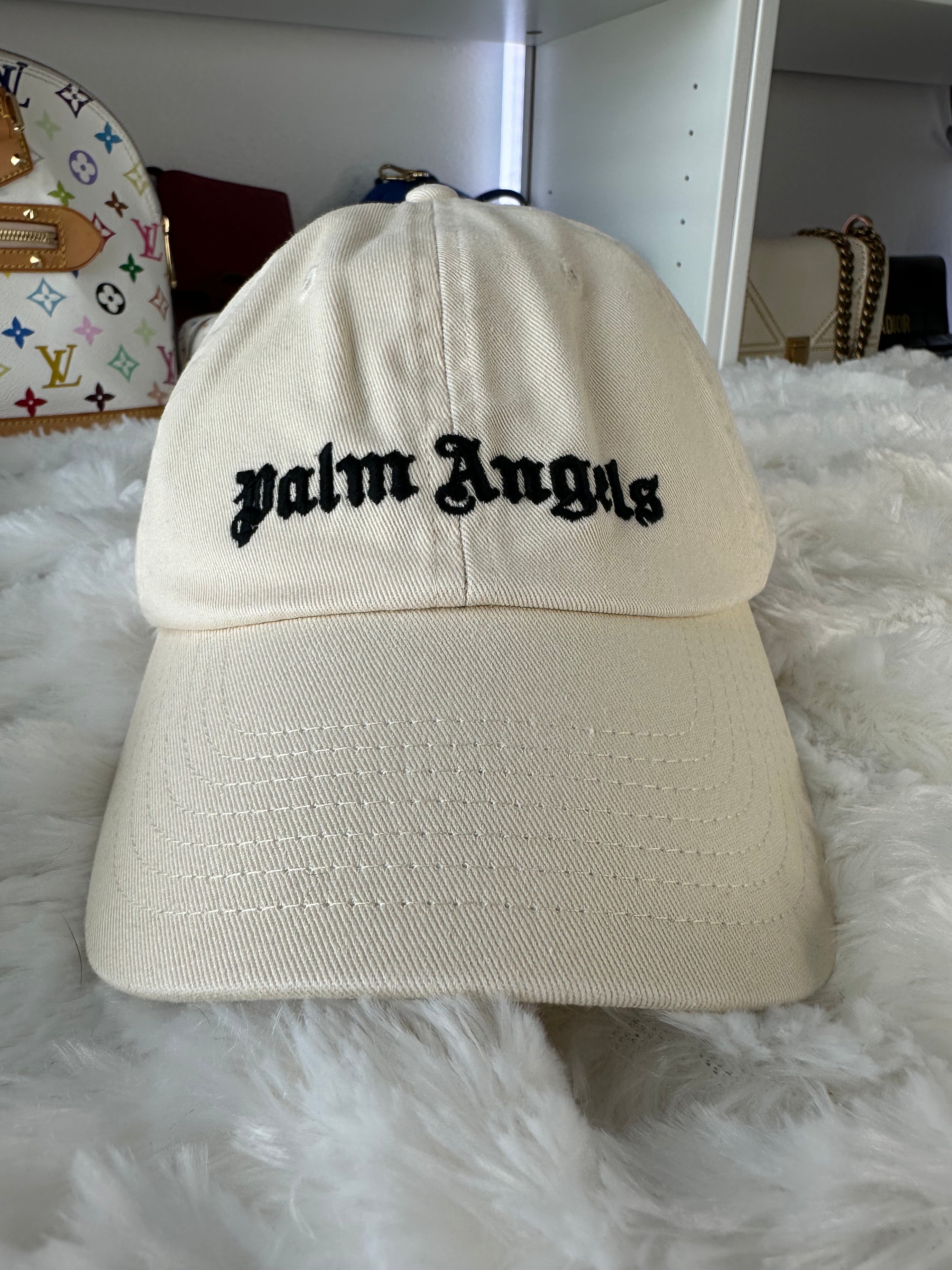 Palm Angels Men's One Size Light Beige Neutral Baseball Hat