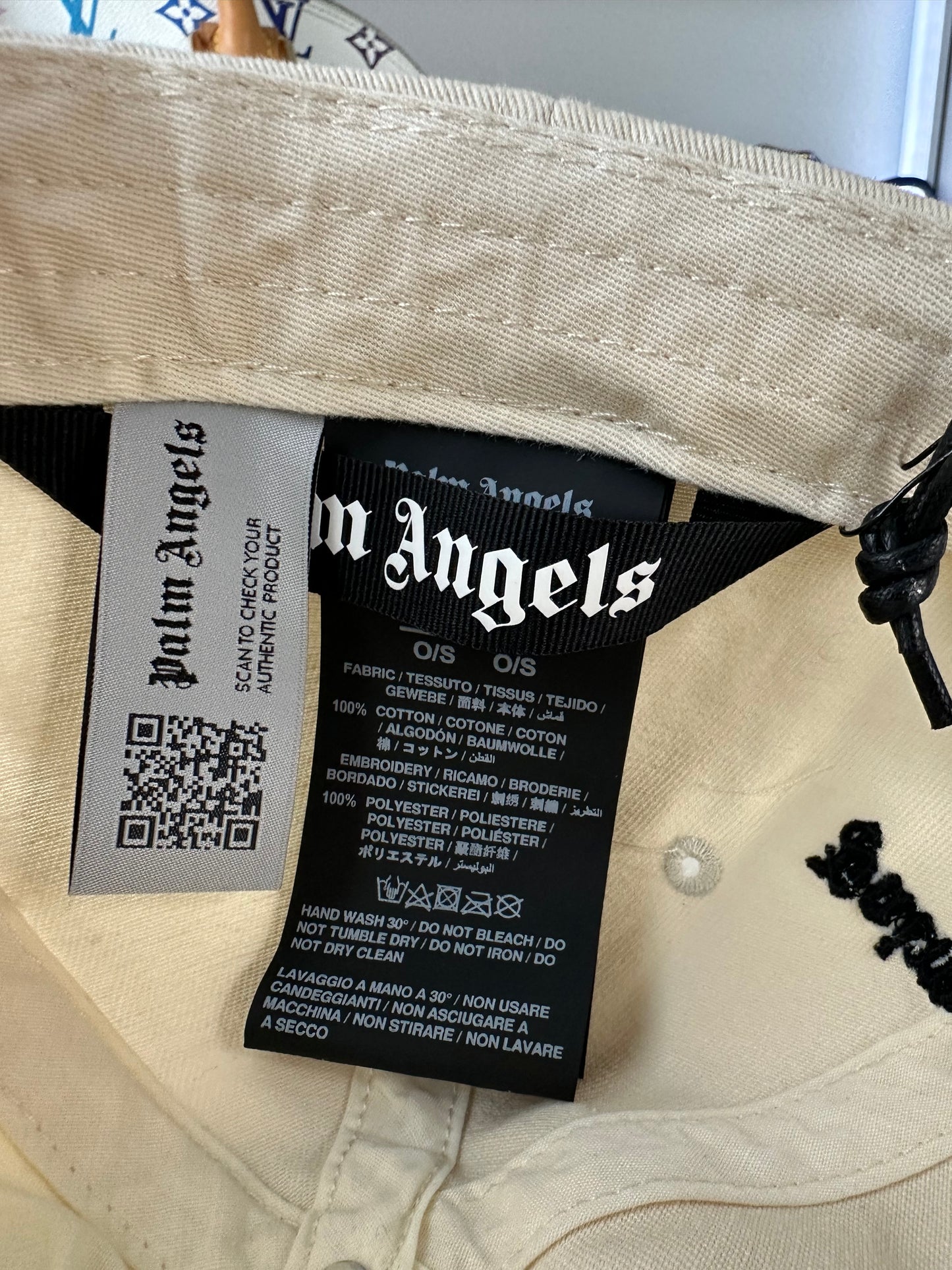Palm Angels Men's One Size Light Beige Neutral Baseball Hat