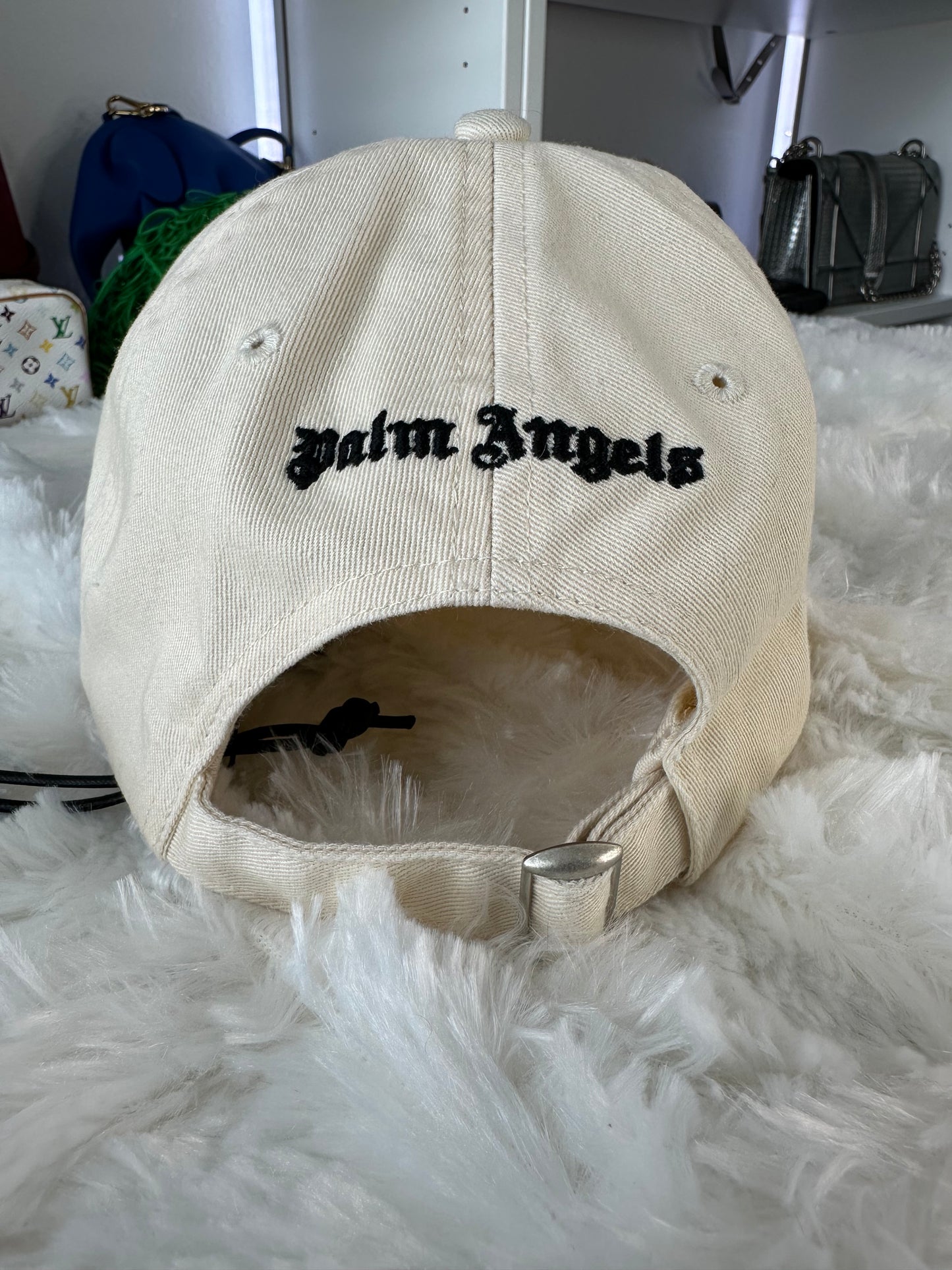 Palm Angels Men's One Size Light Beige Neutral Baseball Hat