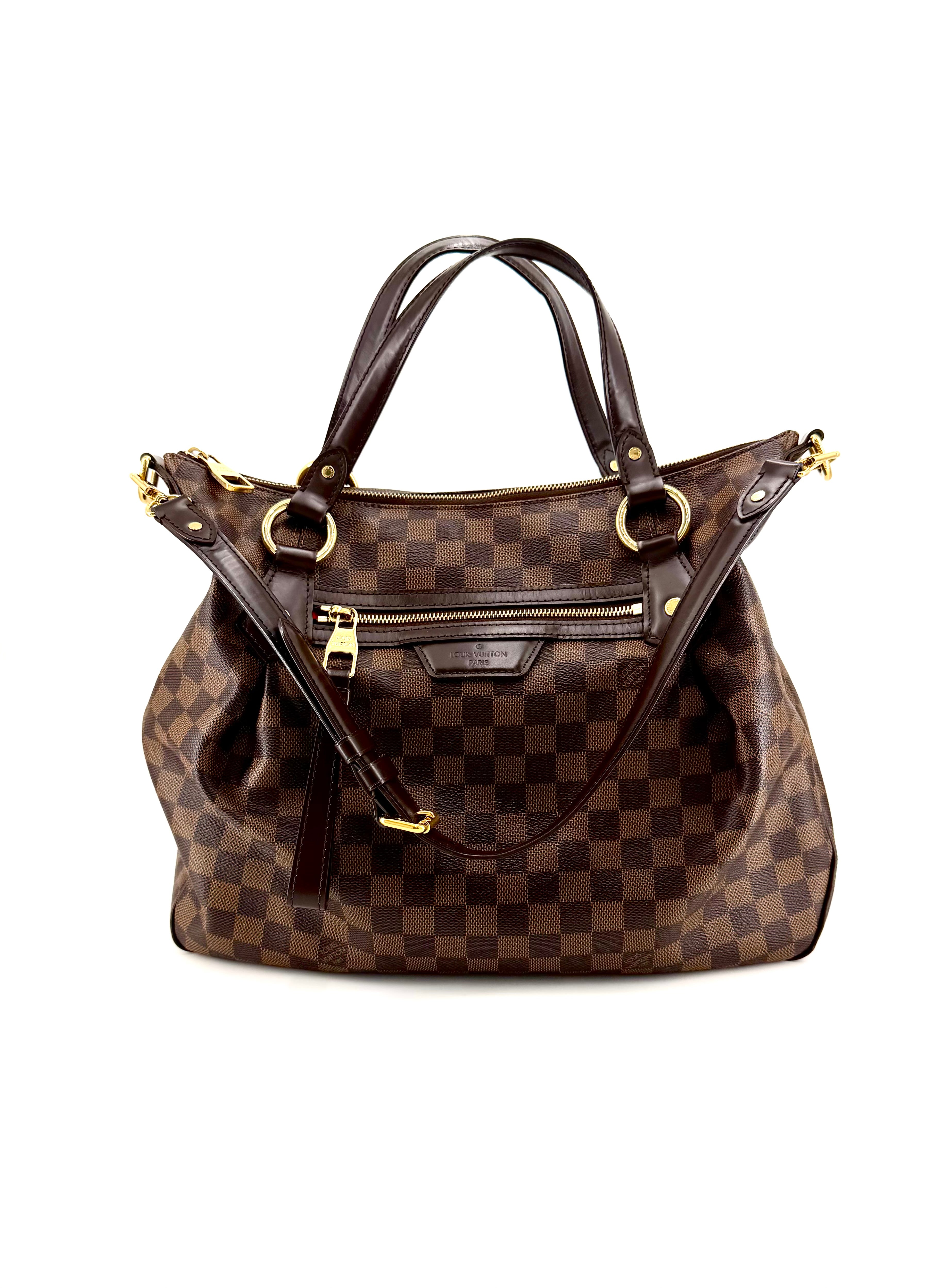 Pre-Owned Louis Vuitton Damier Ebene Evora MM Shoulder Handbag