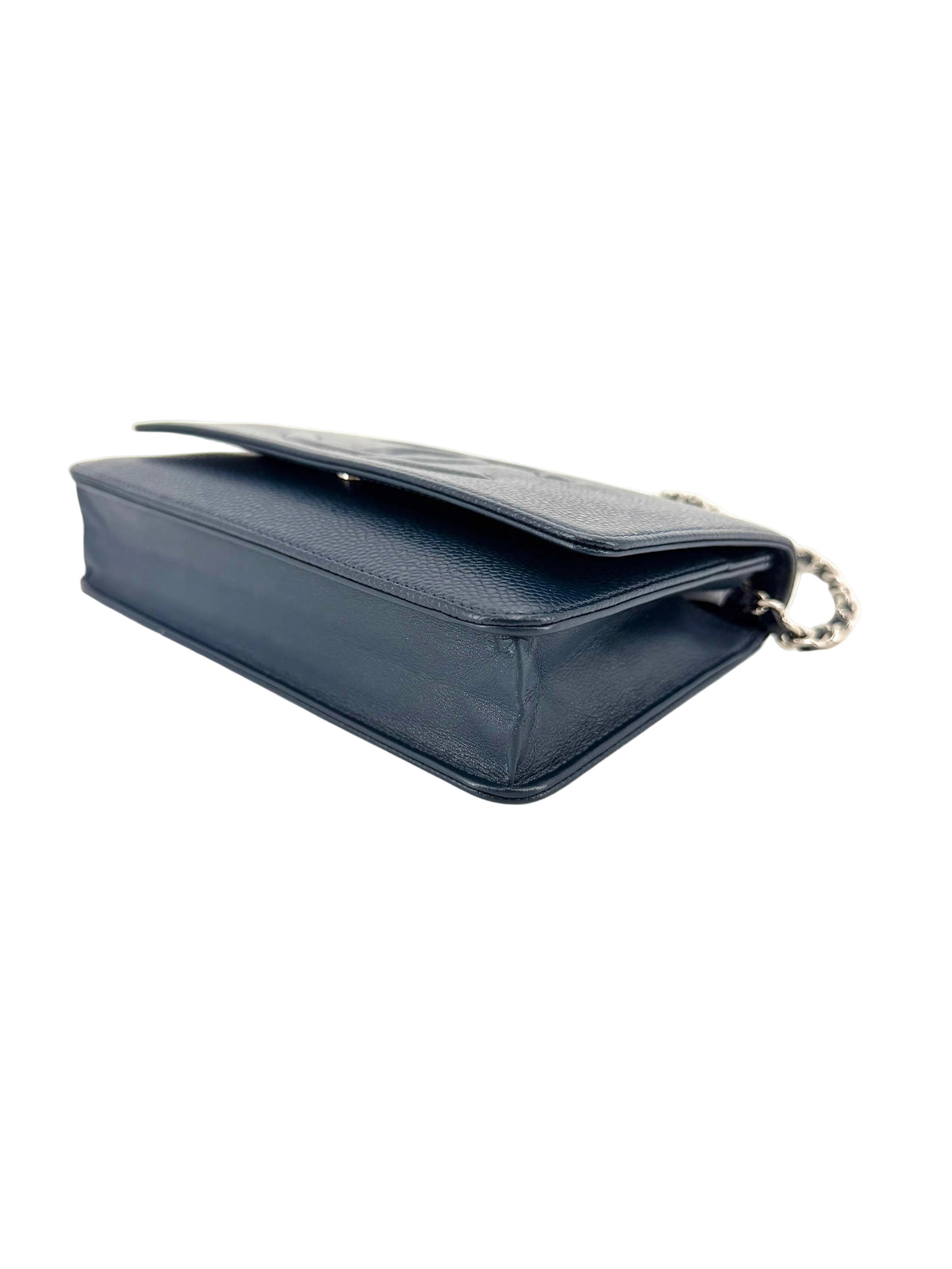Pre-Owned Chanel Timeless Navy Caviar (WOC) Wallet on Chain