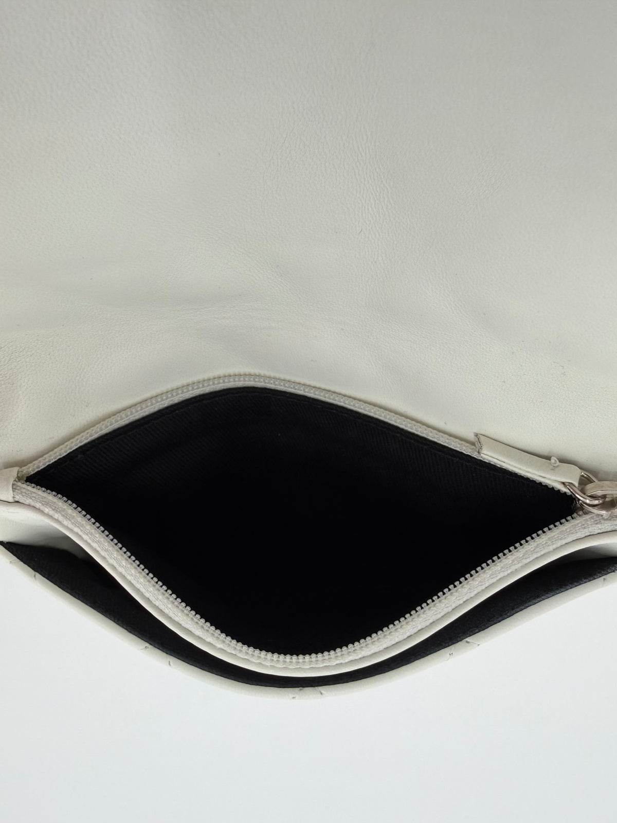 Pre-Owned Chanel Quilted Black White Lambskin Double Pack Mini Bag
