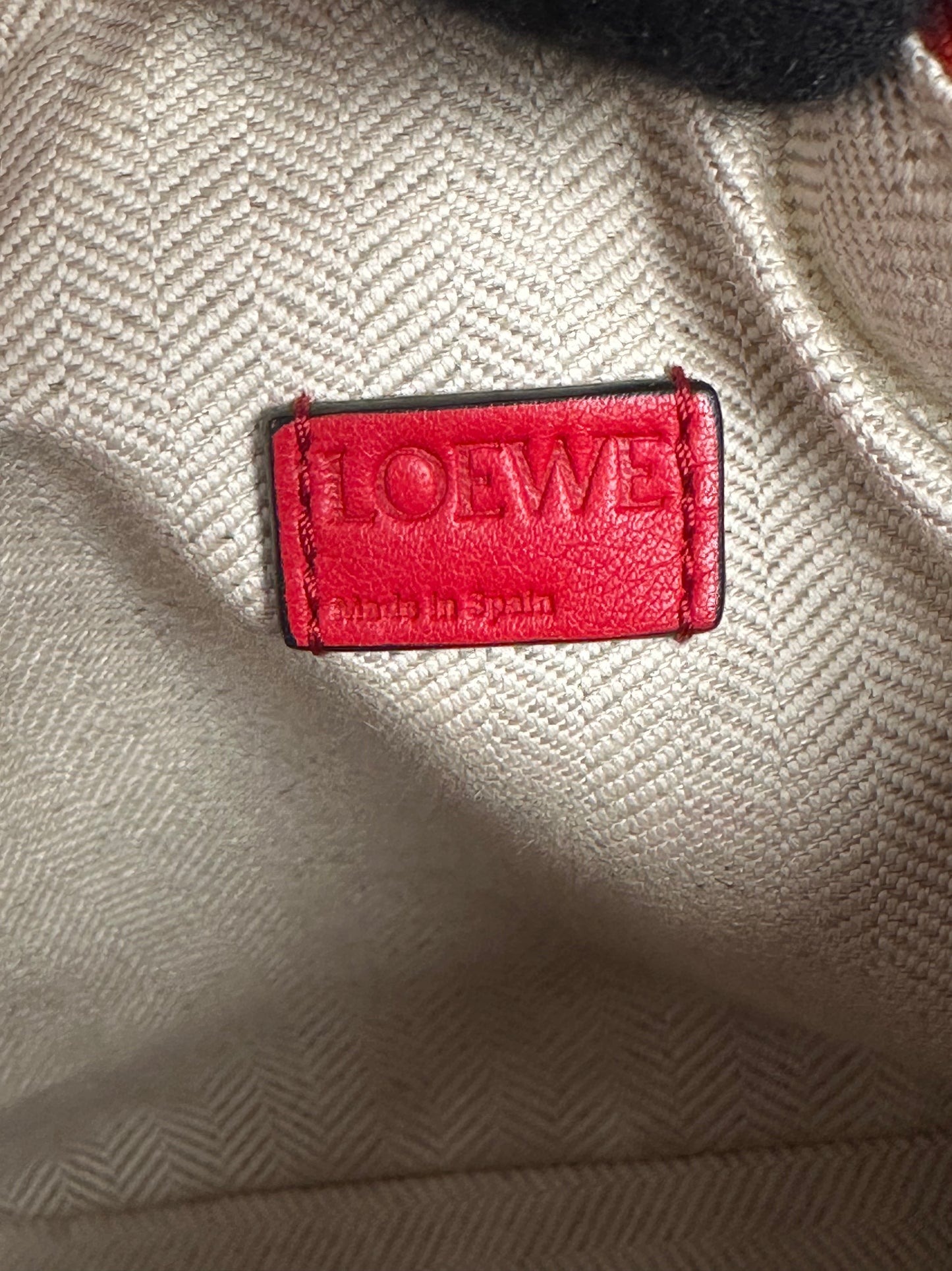 Loewe Puzzle Red Mini Leather 2 Way Crossbody Bag
