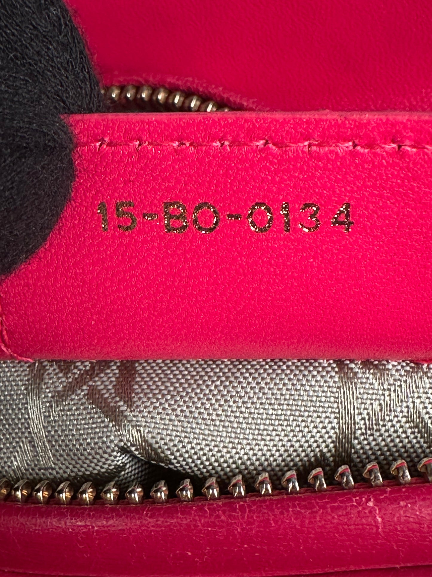 Christian Dior Fuchsia Pink Lambskin Cannage Lady Dior Medium Shoulder Bag