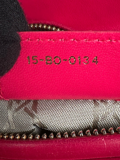 Christian Dior Fuchsia Pink Lambskin Cannage Lady Dior Medium Shoulder Bag