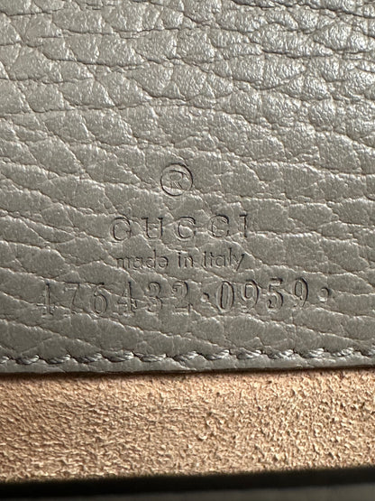 Gucci Gray Leather Crystal Dionysus Super Mini Bag