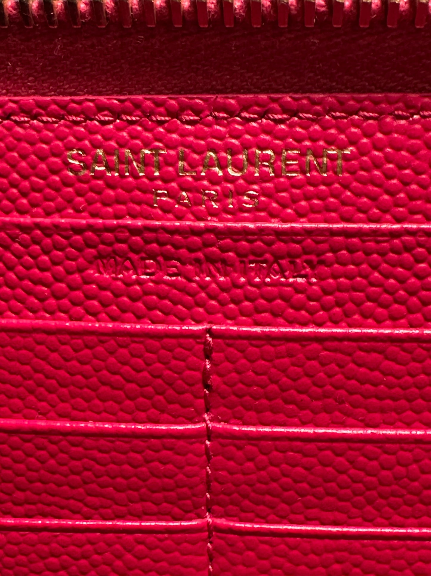 YSL Saint Laurent Cassandre Long Zip Wallet