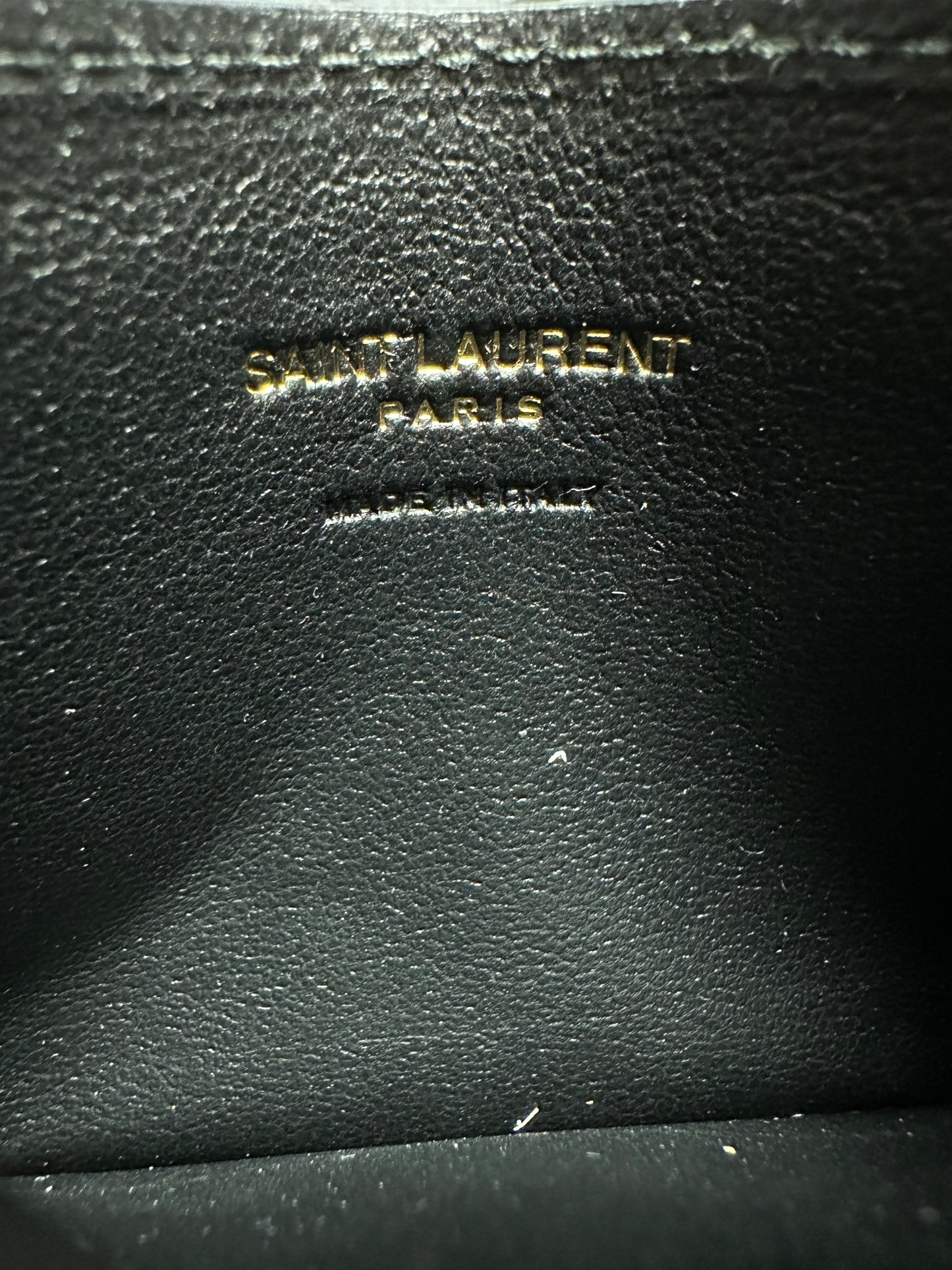 YSL Saint Laurent Cassandre Crocodile Embossed Leather Card Case
