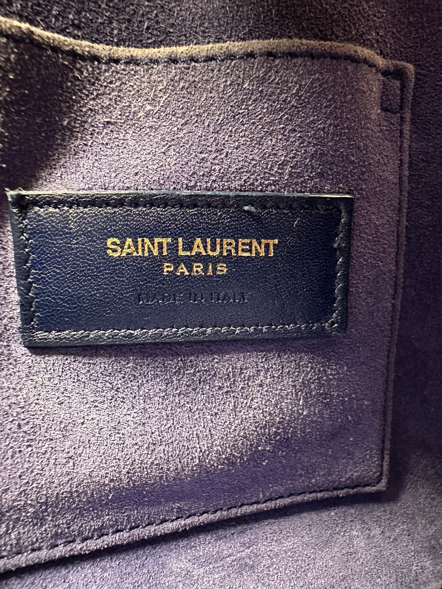 YSL Saint Laurent Navy Sac De Jour Crossbody Mini Bag