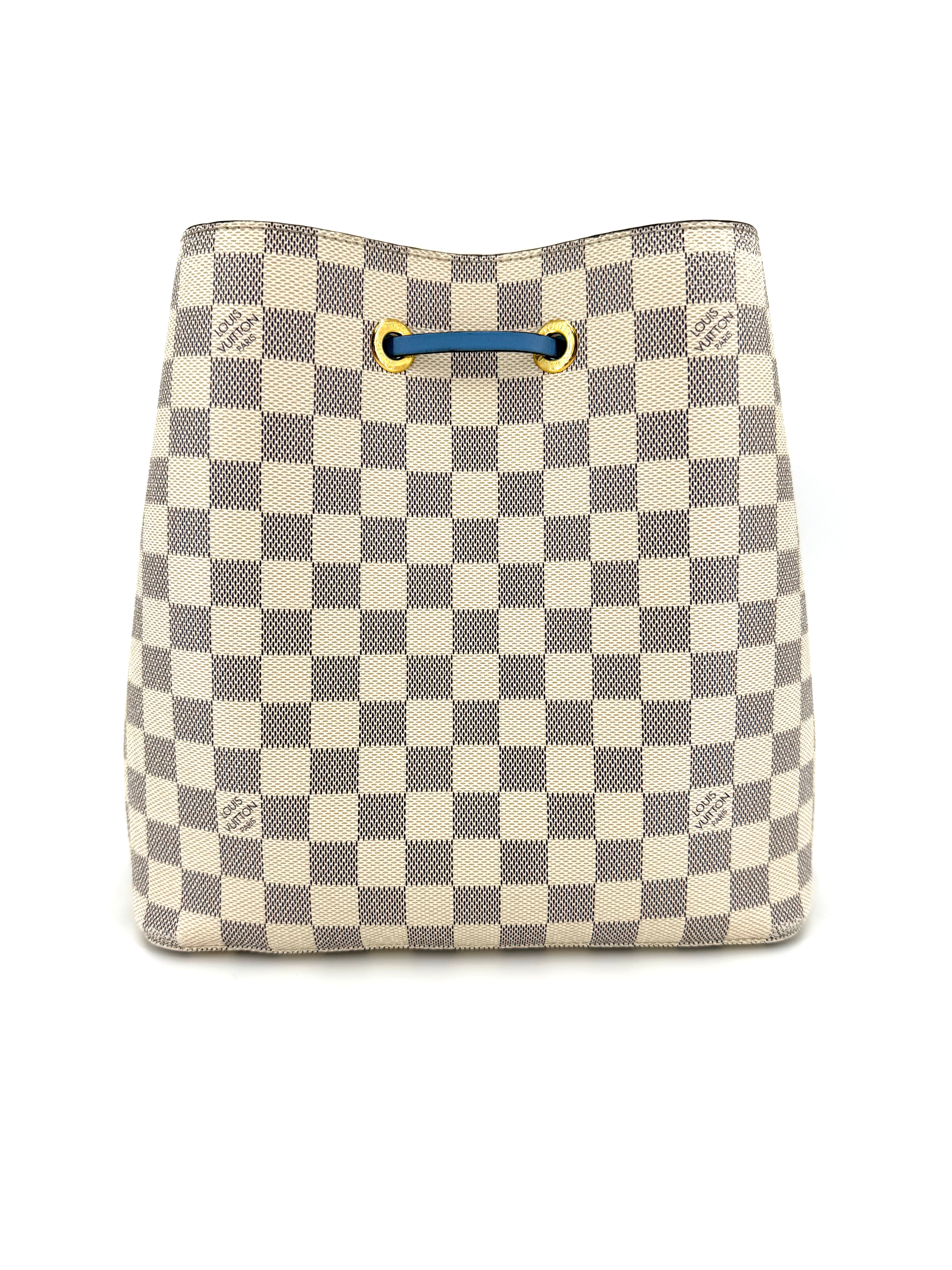 Pre-Owned Louis Vuitton NéoNoé MM Damier Azur Blue Bucket Crossbody Bag