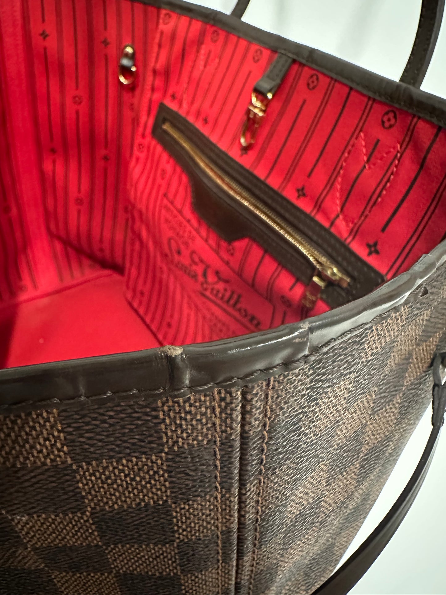 Louis Vuitton Neverfull GM Brown Damier Ebene Tote Shoulder Bag