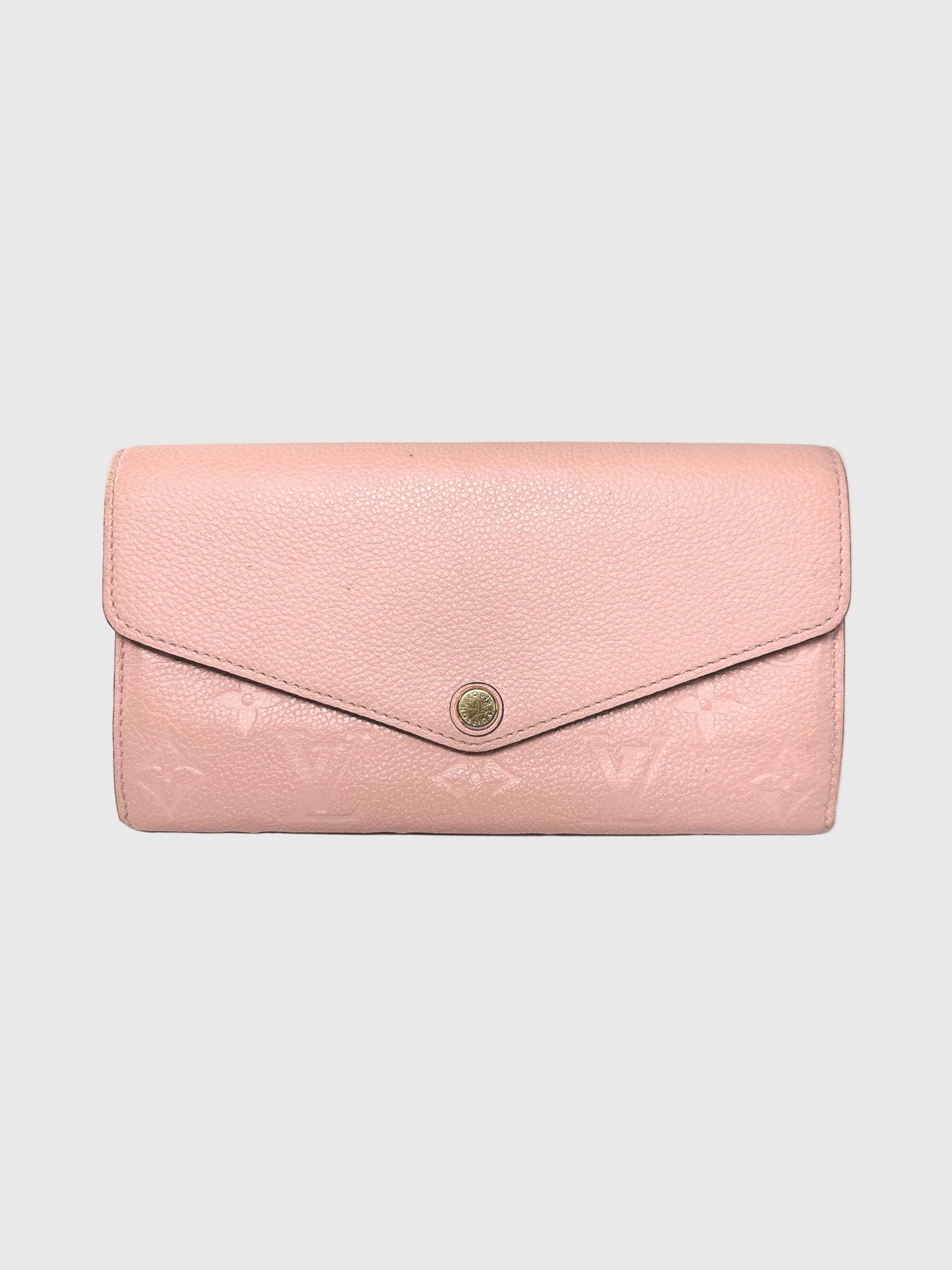 Louis Vuitton Pink Empreinte Monogram Sarah Wallet