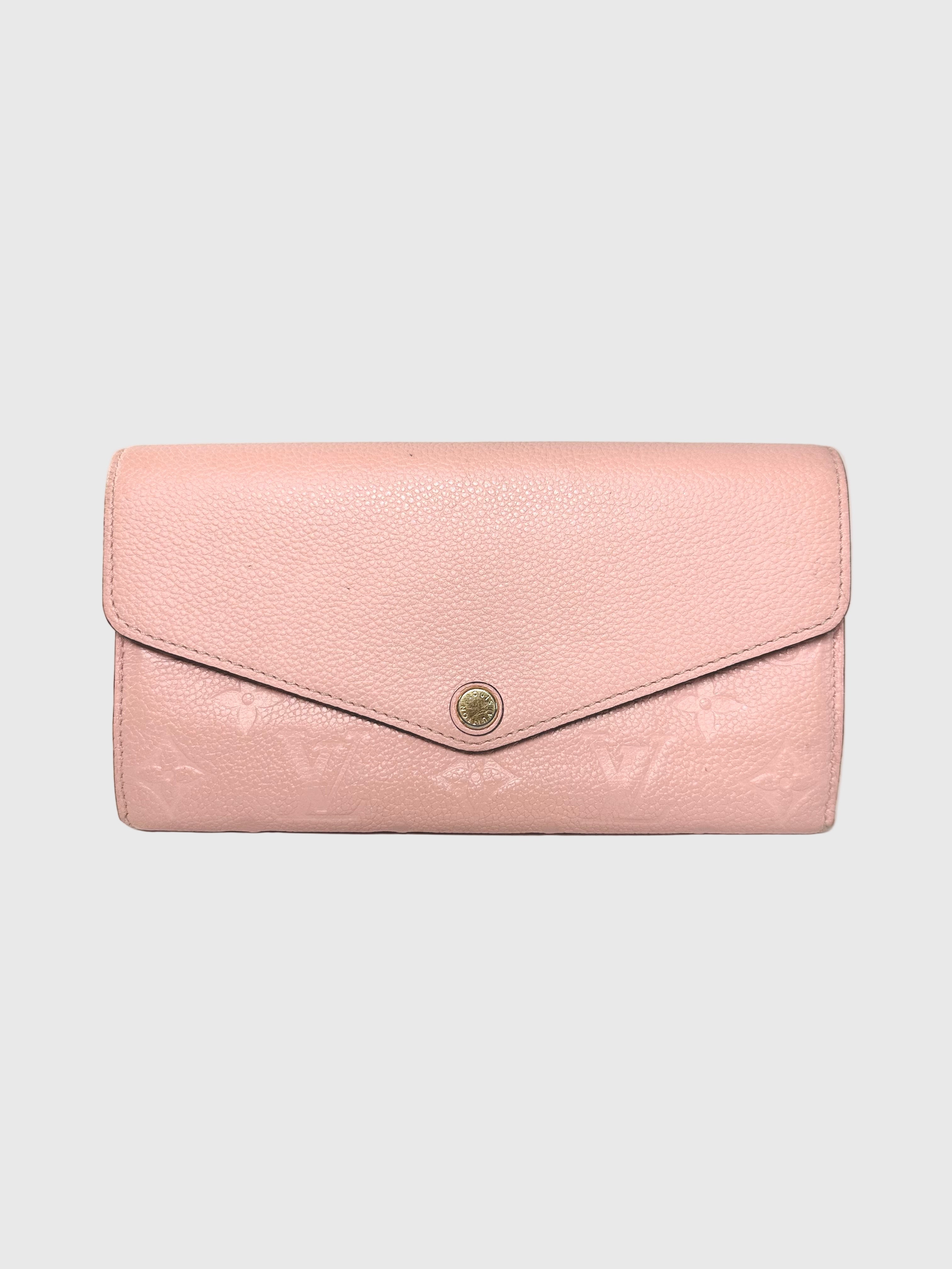 Louis Vuitton Pink Empreinte Monogram Sarah Wallet
